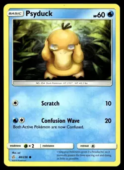 POKEMON PSYDUCK COSMIC ECLIPSE 40/236 C NM/M - Image 1
