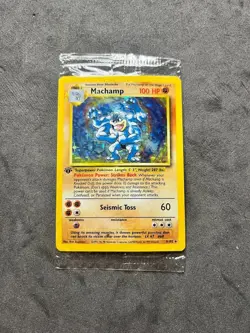 Sealed 1st Edition Base Set Machamp Holo 8/102 Pokemon TCG WOTC 1999 NM - Image 1