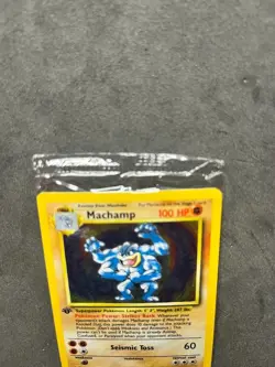 Sealed 1st Edition Base Set Machamp Holo 8/102 Pokemon TCG WOTC 1999 NM - Image 5
