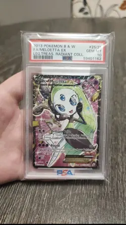 Pokemon Meloetta EX Legendary Treasures Full Art #RC 25 PSA 10 POP 34 - Image 1