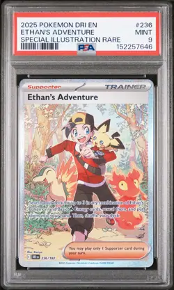 Ethan's Adventure 236/182 Special Illustration Rare Pokemon PSA 9 - Image 1