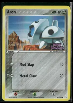 Aron 58/110 Common Holon Phantoms Pokemon Reverse Holo Moderately Played - Image 1