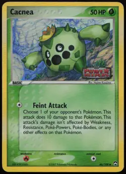 Cacnea 46/108 HP Power Keepers Common Reverse Holo Pokemon - Image 1