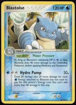 Blastoise 14/100 HP Crystal Guardians Rare Pokemon - Image 1