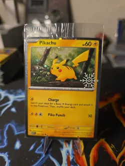 (SEALED) Pikachu - 025/165 Stamped Promo (Holiday Calendar) Pokemon TCG - Image 1