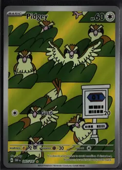 Pidgey 207/197 Illustration Rare Obsidian Flames Pokemon Near Mint - Image 1