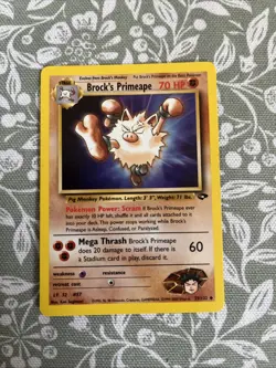Brock’s Primape 35/132 Gym Challenge Pokemon Card TCG Excellent Condition Retro - Image 1