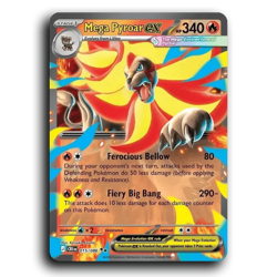 Mega Pyroar ex 015/086 Double Rare ME04: Chaos Rising Pokemon NM - Image 1