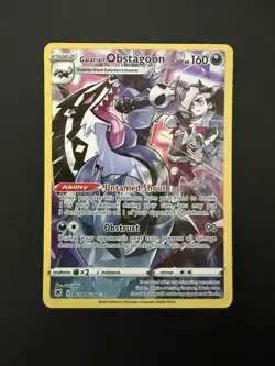 Galarian Obstagoon TG10/TG30 Astral Radiance Trainer Gallery Pokemon Holo NM - Image 1