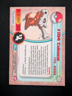 2000 Pokemon Topps Series 2 Foil Holo #104 CUBONE Rainbow VLP - Image 2