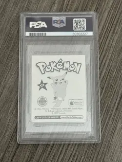 1999 Alakazam Pokemon Merlin Sticker #219 PSA 9 - Image 2