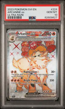 2023 POKEMON SVI EN-SCARLET & VIOLET ULTRA RARE #224 ARCANINE EX PSA 10 - Image 1