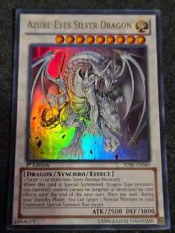 Yu-Gi-Oh Card: Azure-Eyes Silver Dragon SDBE-EN040 Ultra Rare 1st Edition! LP - Image 1