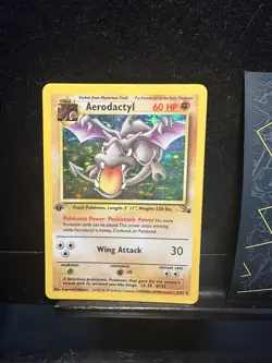 Pokemon Card ￼1st Edition Aerodactyl 1/62 Holo Fossil Set Regular 202💎LP💎 - Image 1