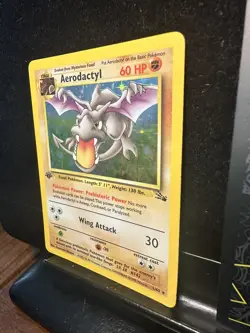 Pokemon Card ￼1st Edition Aerodactyl 1/62 Holo Fossil Set Regular 202💎LP💎 - Image 2