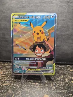 Pikachu & Luffy GX Tag team Custom fan art card - Image 1