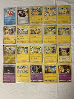 20 Different Pikachu Pokemon Card Lot XY Sun & Moon Marshadow Magikarp 39/192 - Image 1