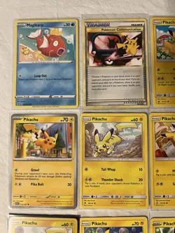20 Different Pikachu Pokemon Card Lot XY Sun & Moon Marshadow Magikarp 39/192 - Image 2