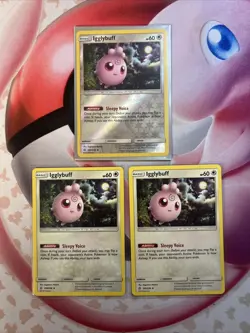Igglybuff 168/236 Cosmic Eclipse Pokemon Reverse Holo + Regular 3 Card Lot NM/LP - Image 1