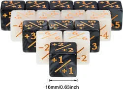 24 Pieces MTG Counters Dice +1/+1 Buff Tokens Black plus 1 Counter Magic Dice - Image 2