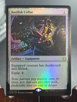 Basilisk Collar Commander Legends: Battle for Baldur's Gate MTG Foil Near Mint - Image 1