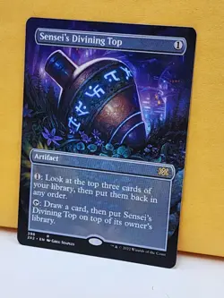 1x BORDERLESS ALT ART Sensei's Divining Top, NM, 2X2, Magic: the Gathering, MtG - Image 2