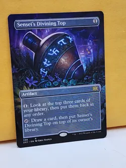 1x BORDERLESS ALT ART Sensei's Divining Top, NM, 2X2, Magic: the Gathering, MtG - Image 3