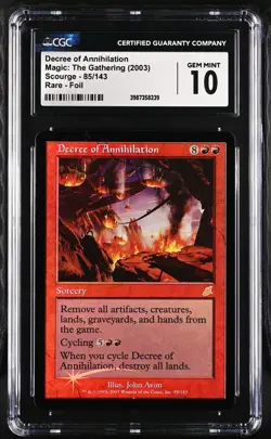 DECREE OF ANNIHILATION Scourge Foil Rare CGC 10 Gem Mint MTG [Nostalgium] - Image 1