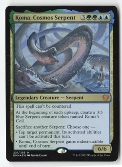 MTG | "Koma, Cosmos Serpent" | M | Set Promo Pack: Kaldheim 221 | NM - Image 1