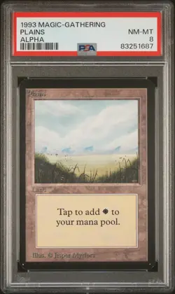 Plains - Alpha - MTG - NM to Mint - PSA 8. - Image 1