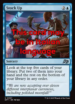 MTG STOCK UP FOIL EXC - FARE SCORTA 67 - DFT - MAGIC - Image 1