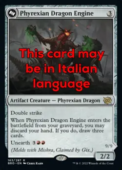 MTG PHYREXIAN DRAGON ENGINE EXC - DRAGO MECCANICO DI PHYREXIA 163 - BRO - MAGIC - Image 1