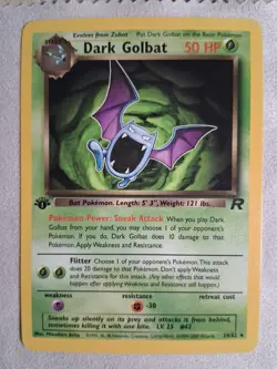 Dark Golbat 24/82 Team Rocket 1st Edition Non Holo 2000 Vintage WOTC Pokemon TCG - Image 1