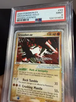 Pokemon 2004 Groudon EX Hidden Legends Holo Card PSA 9 Swirl 🌀 - Image 5