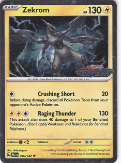 Zekrom (Paradox Rift Stamped) Rare Miscellaneous Cards & Products 066/182 NM - Image 1