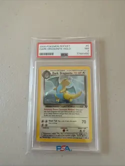 2000 Pokemon Rocket Dark Dragonite Holo PSA 7 - Image 1