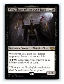 Vito, Thorn of the Dusk Rose, Jumpstart 2022, Magic MTG LP Light Play - Image 1
