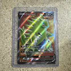 POKEMON TCG TYRANITAR V FULL ART ULTRA RARE! 154/163 SWSH05: BATTLE STYLES HOLO! - Image 1