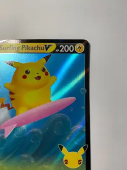 Surfing Pikachu V Pokemon Celebrations Sword & Shield Rare 008/025 NM Pokemon - Image 2