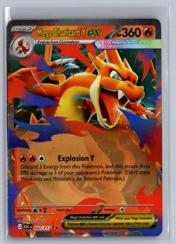 Mega Charizard Y ex 022/217 Double Rare Ascended Heroes Pokemon Holo Near Mint - Image 1