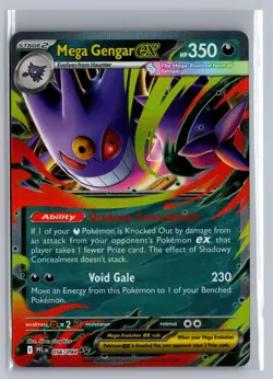 Mega Gengar ex 056/094 Double Rare Phantasmal Flames Pokemon Near Mint - Image 1