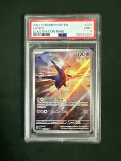 PSA 9 Latios 203/191 Illustration Rare Holo Sv08 Surging Sparks EN HP 120 - Image 1