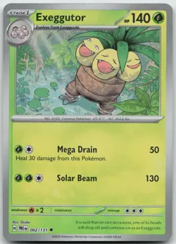 Exeggutor (Poke Ball Pattern) 002/131 Holo Prismatic Evolutions Pokemon Holo NM - Image 1