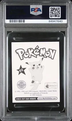 PSA 9 S13 Slowpoke 1999 Pokemon Merlin Topps Prism Stickers Vintage Rare POP 41! - Image 2