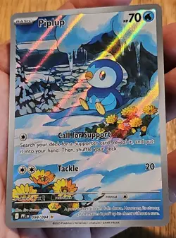 Piplup 098/094 Phantasmal Flames Pokemon Holo NM Illustration Rare - Image 1