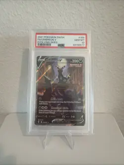 2021 Pokemon SWSH Evolving Skies #189 Umbreon V FA PSA 10 GEM MINT - Image 1