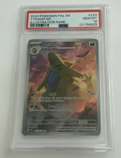 2023 POKEMON PAL EN-PALDEA EVOLVED ILLUSTRATION RARE #222 TYRANITAR PSA 10 - Image 1