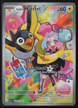 Iono's Wattrel 231/217 Illustration Rare Ascended Heroes Pokemon Near Mint - Image 1