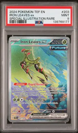 2024 POKEMON TEF EN-TEMPORAL FORCES #203 IRON LEAVES EX PSA 9 - Image 1