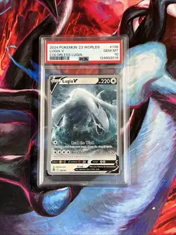 2024 POKEMON 2023 WORLD CHAMPIONSHIP DECK: COLORLESS LUGIA #138 LUGIA V PSA 10 - Image 1
